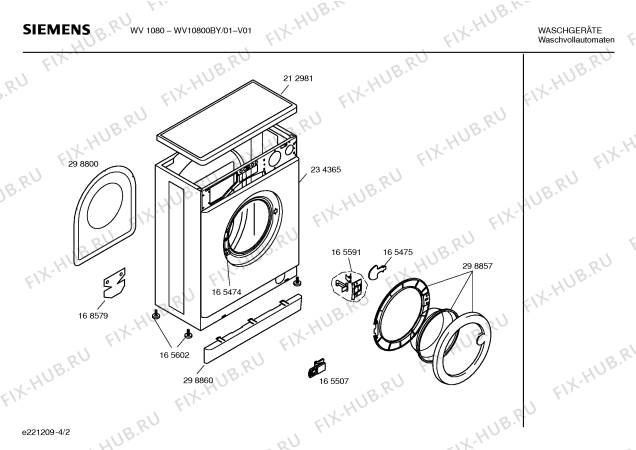 Схема №3 3TI830A с изображением Корпусная деталь Bosch 00298800