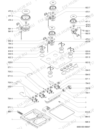 Схема №1 AKM 407 WH с изображением Втулка для электропечи Whirlpool 481244039699