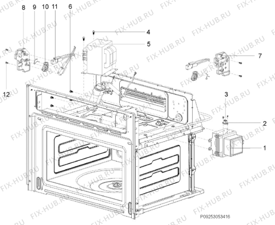 Взрыв-схема холодильника Rex Electrolux FQM462CXE - Схема узла Section 6