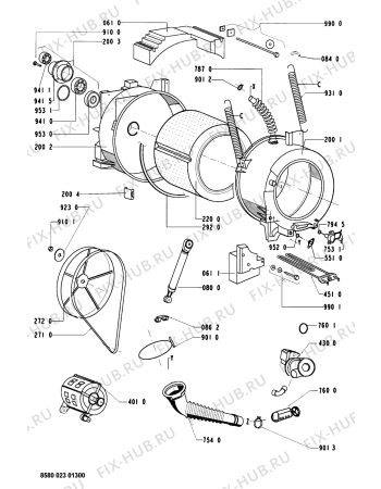 Схема №2 AWP 023 с изображением Ручка (крючок) люка для стиралки Whirlpool 481949878243