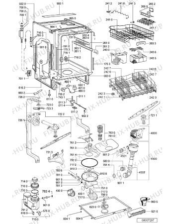 Взрыв-схема посудомоечной машины Whirlpool ADG 9840 - Схема узла