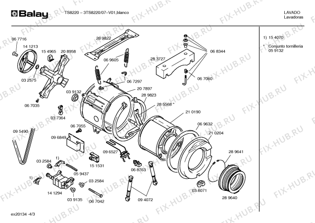Схема №4 3TS8220 с изображением Ручка выбора программ для стиралки Bosch 00154966