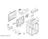 Схема №5 3HF504B с изображением Передняя часть корпуса для плиты (духовки) Bosch 00438898