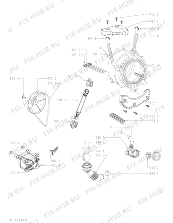 Схема №2 AWO 8568 UM с изображением Обшивка для стиралки Whirlpool 481010736053