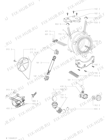 Схема №2 PWF 5748 с изображением Обшивка для стиралки Whirlpool 481010608439