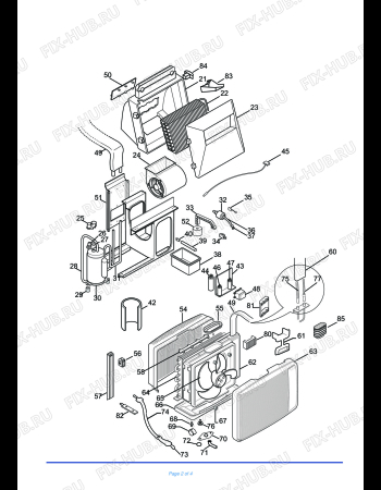 Схема №2 PAC F250 с изображением Панель для кондиционера DELONGHI 5350001100