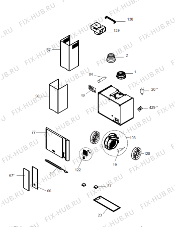 Схема №1 DQGA65KR (319118, E088I1S35AD2HCT) с изображением Покрытие для вентиляции Gorenje 405552