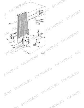 Взрыв-схема холодильника Kuppersbusch IK257.3-2T - Схема узла Functional parts