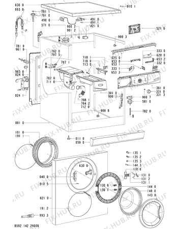 Схема №1 AWO/D 46110 с изображением Декоративная панель для стиралки Whirlpool 481245217683