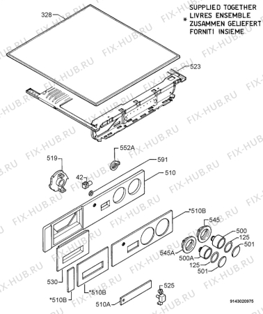 Взрыв-схема стиральной машины Zanussi ZBI1200 - Схема узла Command panel 037