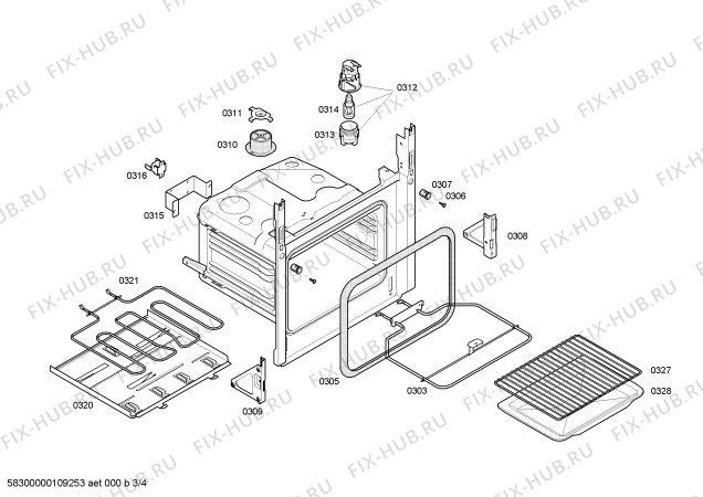 Схема №2 E10SU12 с изображением Накладка для плиты (духовки) Bosch 00162455