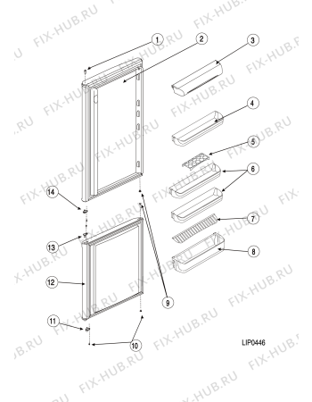 Схема №2 NBS18SAAUA (F085121) с изображением Дверца для холодильника Indesit C00306459
