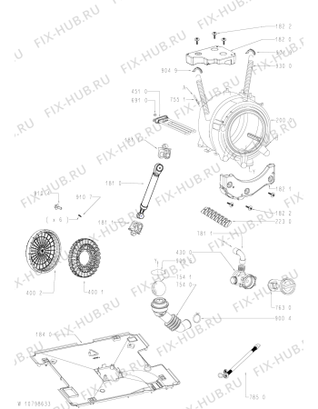 Схема №2 FSCR 10421 с изображением Декоративная панель для стиралки Whirlpool 481010810592