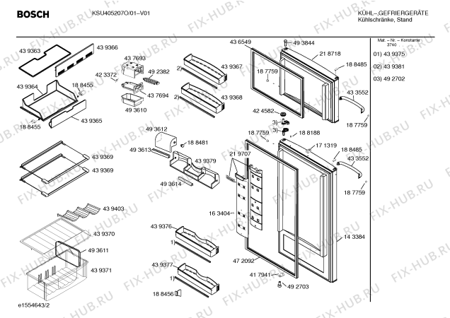Взрыв-схема холодильника Bosch KSU405207O - Схема узла 02