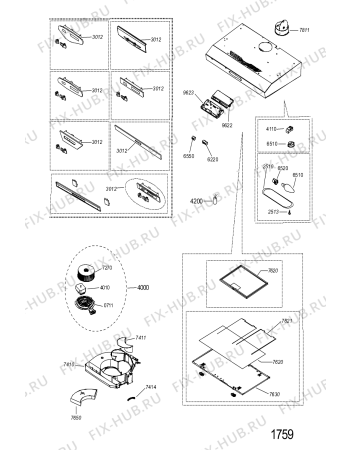 Схема №1 AKS 681 AV с изображением Панель для вентиляции Whirlpool 481245249557