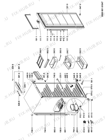 Схема №1 AFG 8164/1/IX с изображением Дверца для холодильной камеры Whirlpool 480132100193