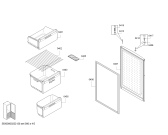 Схема №3 KGN39XL24E Bosch с изображением Дверь для холодильника Bosch 00714242