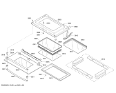 Схема №5 HBL765AUC с изображением Стеклянная полка для холодильной камеры Bosch 00239425