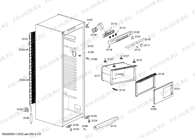 Схема №2 KI20RA20 с изображением Дверь для холодильника Bosch 00244897