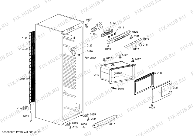 Схема №2 KSG345006J REFRIG.BOSCH 330L 127V BRANCO с изображением Адаптер для холодильной камеры Bosch 00427634