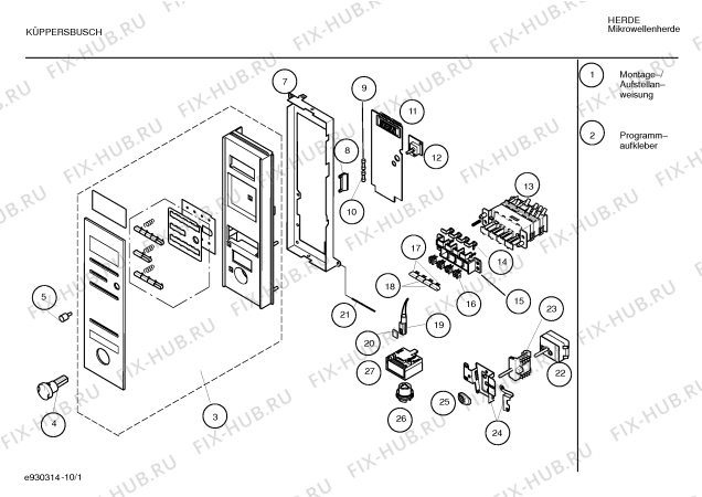 Схема №6 HMEKBA3 с изображением Панель управления для свч печи Bosch 00290656