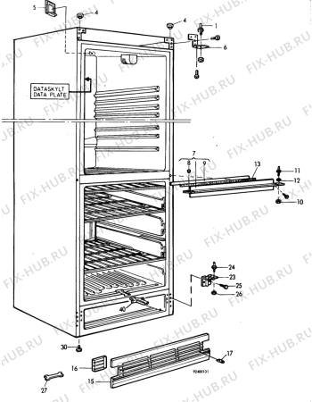 Взрыв-схема холодильника Privileg P3241 - Схема узла C10 Cabinet