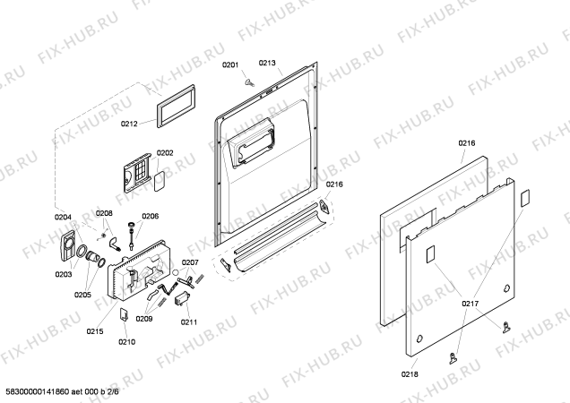 Схема №4 BMA3051 с изображением Передняя панель для посудомойки Bosch 00667983