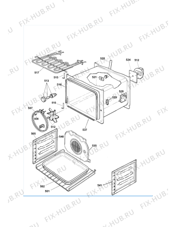 Схема №5 CH60DPXFS (F155755) с изображением Дверца для плиты (духовки) Indesit C00548839