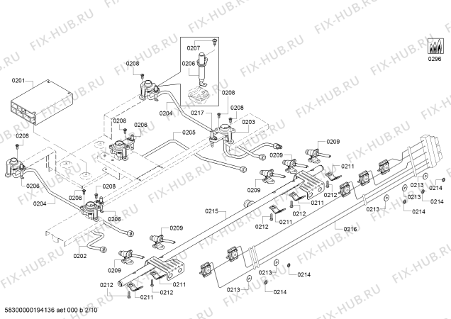 Схема №8 HGIP054UC Bosch с изображением Горелка для плиты (духовки) Bosch 12005059