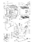 Схема №1 ADG 655 IX с изображением Модуль (плата) управления для посудомоечной машины Whirlpool 480140102095