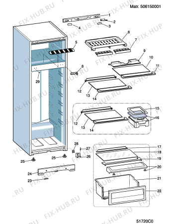 Взрыв-схема холодильника Indesit MTM1713F (F036453) - Схема узла