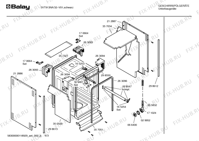 Схема №4 3VT913NA с изображением Инструкция по эксплуатации для посудомоечной машины Bosch 00691201