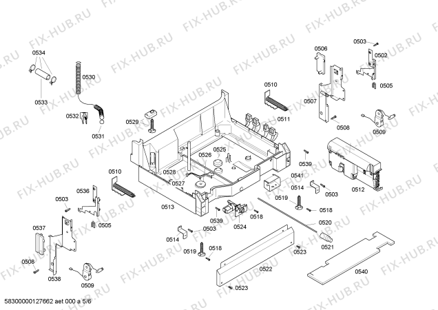 Схема №5 SHV99A03UC Bosch с изображением Панель управления для посудомойки Bosch 00239133