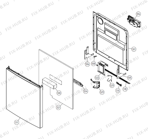 Взрыв-схема посудомоечной машины Gorenje DM 05 Cafe SE   -White Bi (900001366, DW20.C) - Схема узла 05