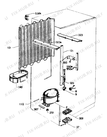 Взрыв-схема холодильника Zanussi ZI922/9 - Схема узла Refrigerator cooling system