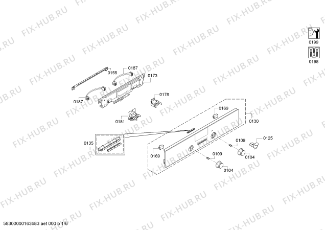 Схема №5 HB63AB511S с изображением Панель управления для духового шкафа Siemens 00741023