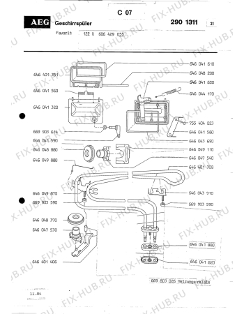 Взрыв-схема посудомоечной машины Aeg FAV122 U - Схема узла Section6