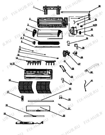 Схема №1 DEINVRC2AUP INU с изображением Моторчик для сплит-системы DELONGHI DAU1730203