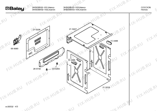 Схема №4 3HI503B с изображением Переключатель для духового шкафа Bosch 00154520