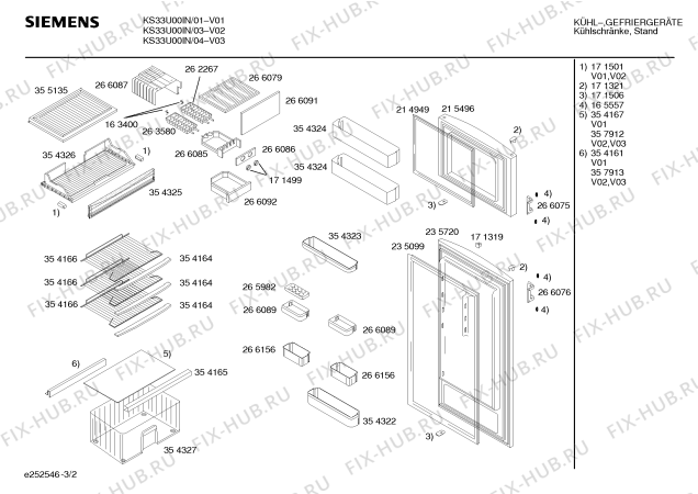 Схема №2 KS30U00IN с изображением Инструкция по эксплуатации для холодильника Siemens 00524126