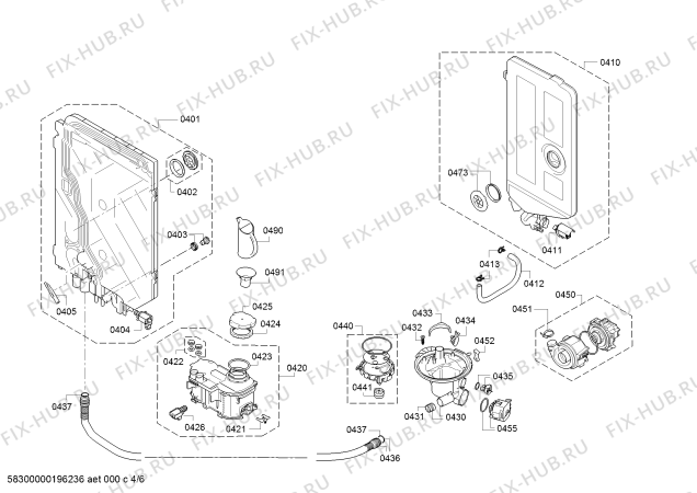 Схема №5 SBV93M50NL с изображением Передняя панель для посудомоечной машины Bosch 11006955