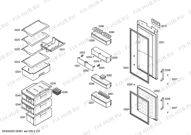 Схема №2 KGS36X30 с изображением Компрессор для холодильной камеры Bosch 00144858