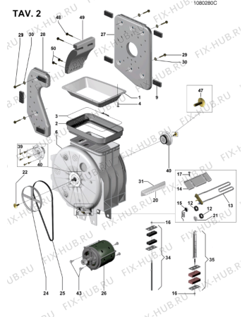 Взрыв-схема стиральной машины Indesit WT648TGIT (F024031) - Схема узла