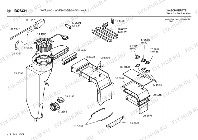 Схема №3 WVF2400GB BOSCH WVF2400 с изображением Инструкция по эксплуатации для стиралки Bosch 00525855