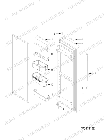 Схема №10 MSZ912NDFUK (F078904) с изображением Сосуд для холодильной камеры Indesit C00290674