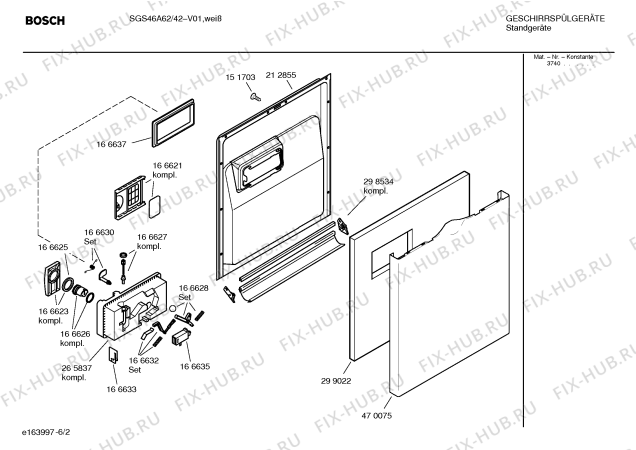 Схема №3 SGS46A62 с изображением Инструкция по эксплуатации для посудомойки Bosch 00585888