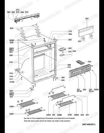 Взрыв-схема холодильника Dometic RM7550L - Схема узла Housing 001