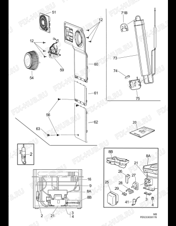 Взрыв-схема холодильника Husqvarna Electrolux QR2580X - Схема узла C10 Cold, users manual