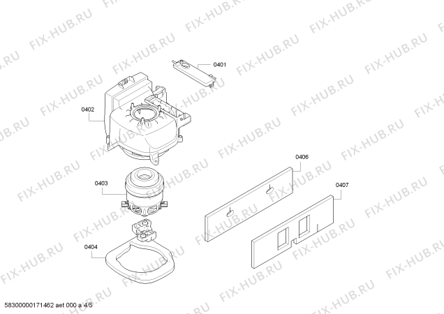 Взрыв-схема пылесоса Bosch BGS41435 Bosch Runn'n ProSilence Hepa Parquet - Схема узла 04