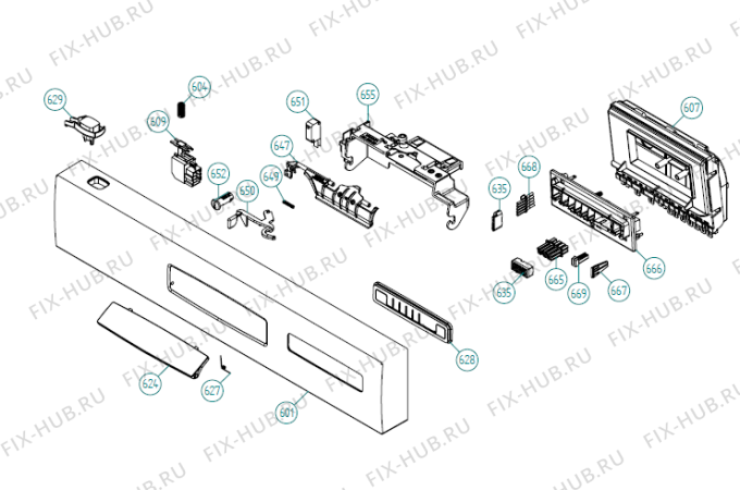 Взрыв-схема посудомоечной машины Asko D90D XL SF   -SS Bi (401607, DW70.5) - Схема узла 06